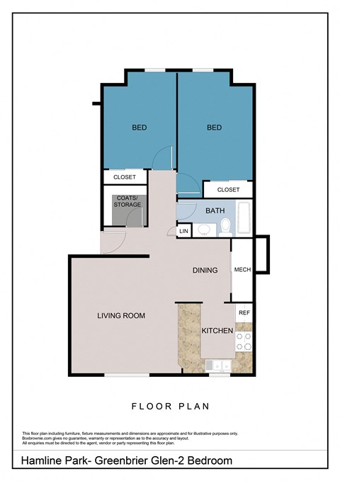 a floor plan of a home with a bedroom and a living room